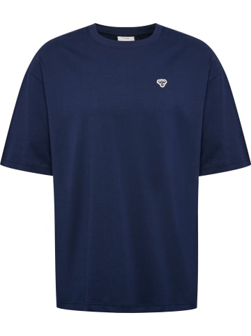Hummel Loose-fit T-Shirt aus Baumwolle in Blau