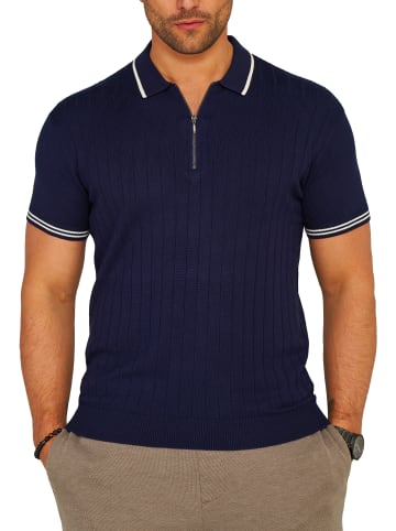 SOUL STAR Poloshirt - S2VALKA Basic Kurzarm Polo Hemd Feinstrick in Navy