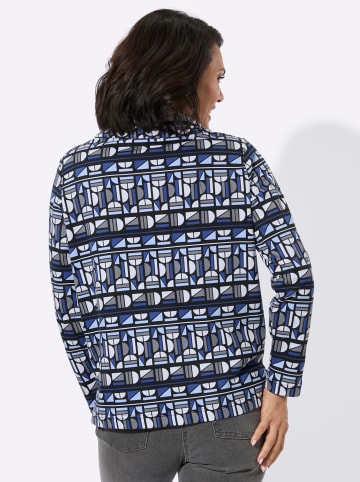 WITT WEIDEN Sweatshirt in royalblau-schwarz-bedruckt