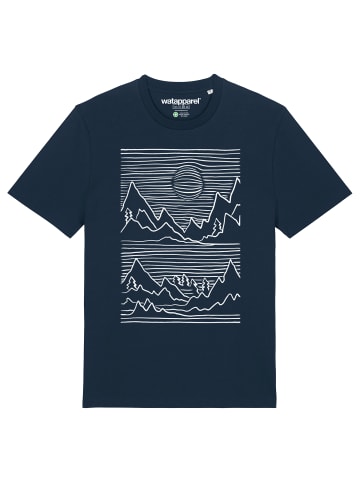 wat? Apparel T-Shirt Mountains in Dunkelblau