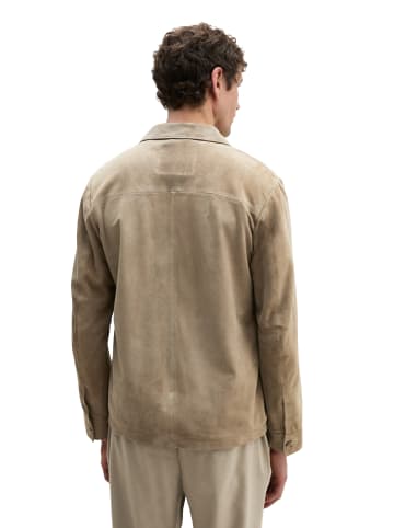 Marc O'Polo Lederjacke regular in Frozen Taupe