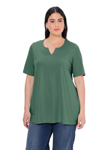 Ulla Popken Shirt in dunkel eukalyptus