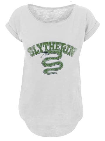 F4NT4STIC T-Shirt Harry Potter Slytherin Sport Wappen in weiß