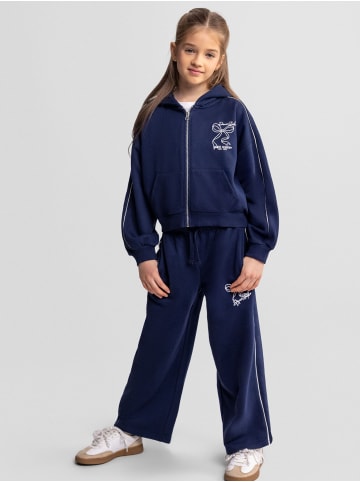 Minoti 2-tlg Langarmshirt & Hose 30FLEECE166 in dunkelblau