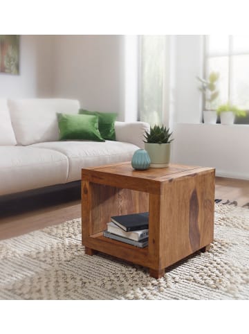 KADIMA DESIGN Couchtisch MUMBAI Massiv-Holz 50 cm breit Wohnzimmer-Tisch