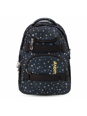 Wave Rucksack Infinity Tasche Schulrucksack Black Yellow Dots Kinder Ranzen 10 Jahre