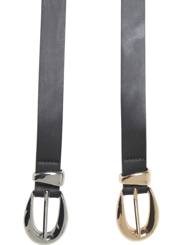 Urban Classics Belt in black/gold+black/silver
