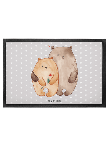 Mr. & Mrs. Panda fußmatte Bären Liebe ohne Spruch in Grau Pastell