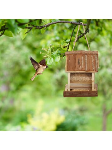 relaxdays Vogelfutterhaus in Natur