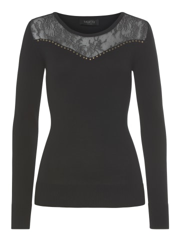 Melrose Rundhalspullover in schwarz