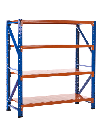 Beliani Regal FIUGGI in Orange/Blau - (W) 200 x (H) 200 x (L) 60 cm