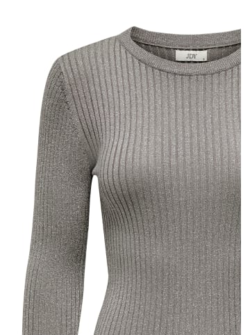 JACQUELINE de YONG Strickpullover Rundhals Langarm Komfortabel in Grau