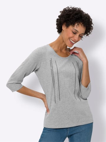 Sieh an! 3/4-Arm-Shirt in grau-meliert