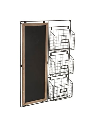 Atmosphera Créateur d'intérieur Kreidetafel mit Aufbewahrungskörben in Schwarz, (B) 8 x (H) 70 x (L) 50 cm