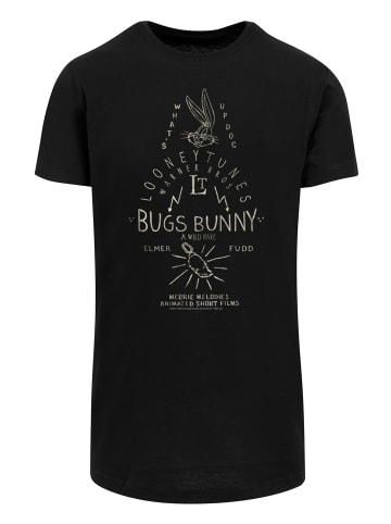 F4NT4STIC Long Cut T-Shirt Looney Tunes Bugs Bunny A Wild Hare in schwarz