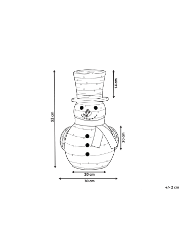 Beliani LED Deko OLAFSVIK in  - (W) 30 x (H) 52 x (L) 30 cm