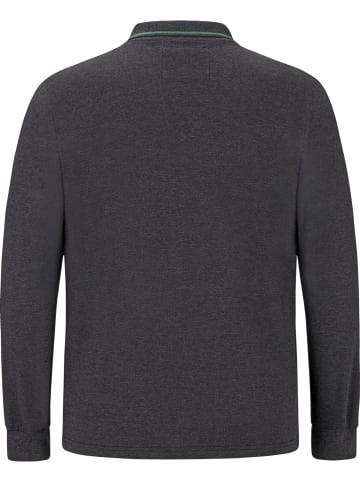 Jan Vanderstorm Langarm-Poloshirt ELLIS in dunkelgrau