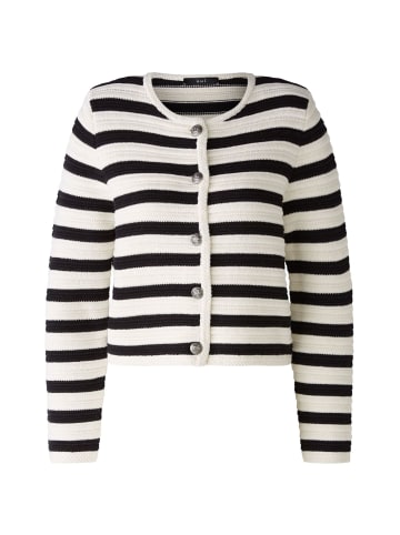 Oui Strickjacke reine Baumwolle in offwhite black