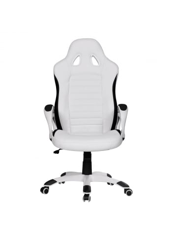 KADIMA DESIGN ENZA Chefsessel: Bequemer Racing-Sessel für produktives Arbeiten in Weiß