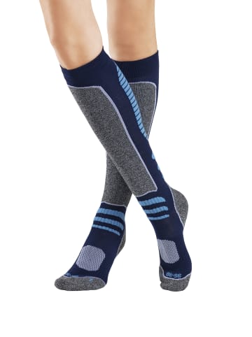 LASCANA ACTIVE Skisocken in marine mit grau mouline