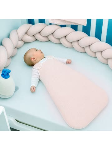 nordic coast company Babyschlafsack Ganzjahresschlafsack Premium Musselin Puder