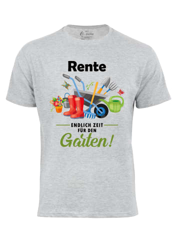 Cotton Prime® T-Shirt Rente - Endlich Zeit für den Garten in Grau