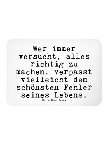 Mr. & Mrs. Panda magnet Wer immer versucht, alles... mit Spruch in Weiß