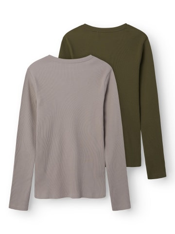 TWO SOON 2er-Pack T-Shirt in Winter Moss