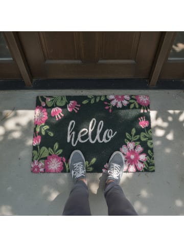 relaxdays Fußmatte "Hello" in Mehrfarbig - 60 x 40 cm