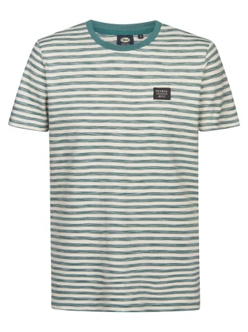 Petrol Industries Gestreiftes T-Shirt Ceniza in Grün