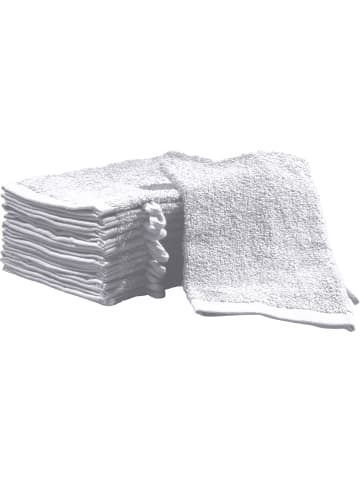 REDBEST Frottier, Leichtfrottier Waschhandschuh 12er-Pack Oceanside in silber