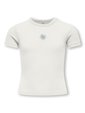 KIDS ONLY Kurzarm T-Shirt KOGELVA Basic in cloud dancer daisy
