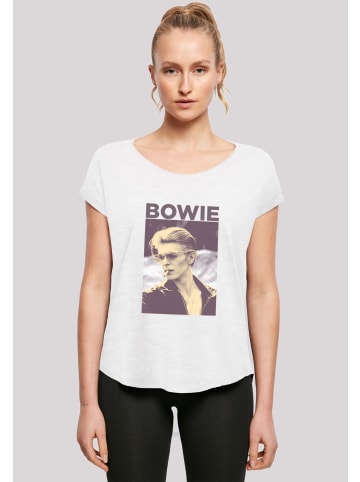 F4NT4STIC Long Cut T-Shirt David Bowie Smoking Photograph in weiß