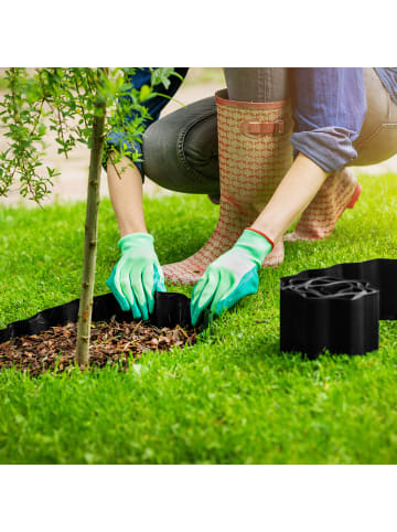 relaxdays Rasenkante in Schwarz - 9 m