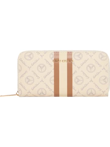 Carlo Colucci Geldbörse Elmazi in Creme / Braun