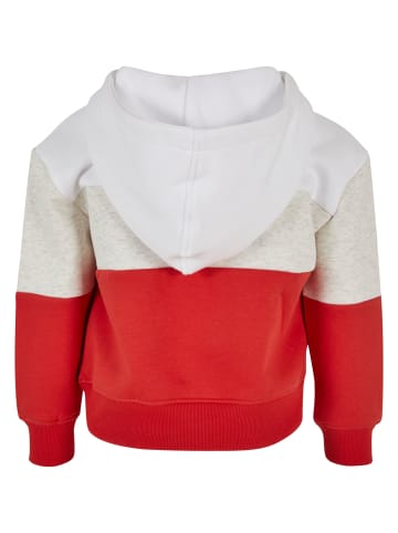 Urban Classics Kapuzenpullover in white/lightgrey/hugered