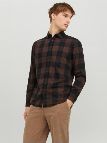 Jack & Jones Hemd Slim Fit JJEGINGHAM in Braun-2