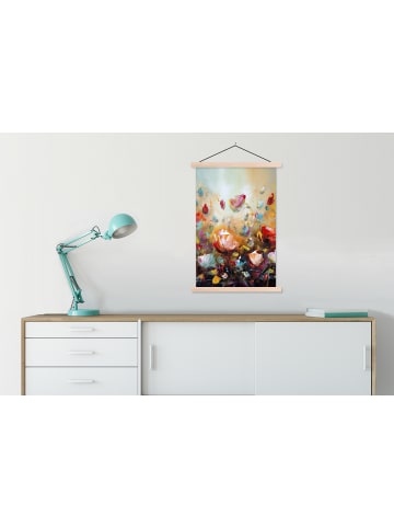 MuchoWow Poster mit Leiste Blumenmeer