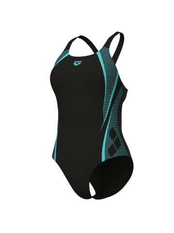Arena Graphic Swim Pro Back Swimsuit in Schwarz-Türkis