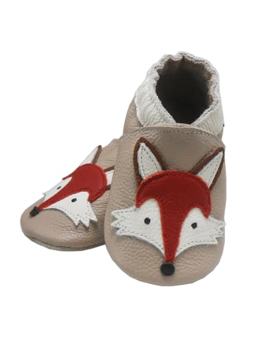 Bemesu Baby Krabbelschuhe aus Leder, weiche Lauflernschuhe mit rutschfester Sohle 