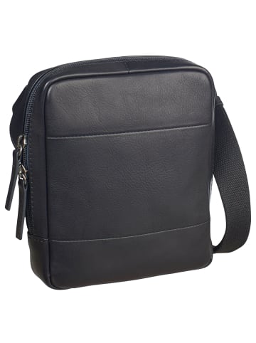 Leonhard Heyden Hamburg Umhängetasche Leder 16 cm in schwarz