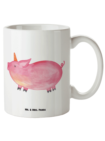 Mr. & Mrs. Panda Kaffeepott Einhorn Schwein ohne Spruch in Weiß