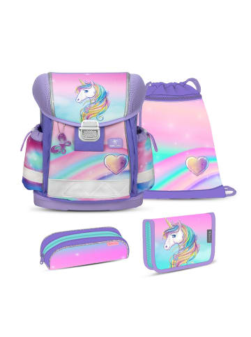 Belmil Classy Heart of the Rainbow Schulranzen Set 4 teilig 