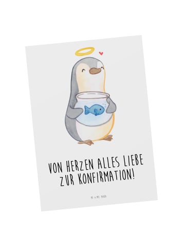 Mr. & Mrs. Panda Wanddeko Pinguin Fisch mit Spruch in Weiß