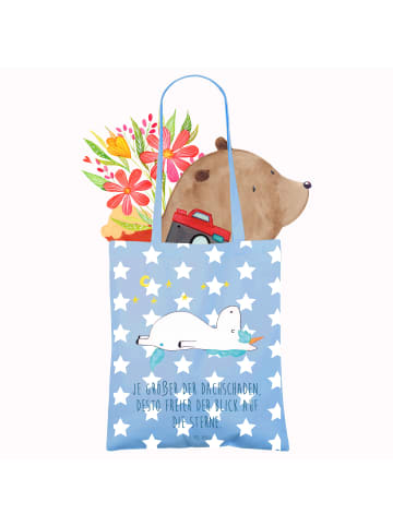 Mr. & Mrs. Panda Schultasche Einhorn Sternenhimmel mit Spruch in Sky Blue