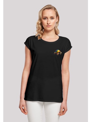 F4NT4STIC T-Shirt Rainbow Turtle SHORT SLEEVE TEE in schwarz