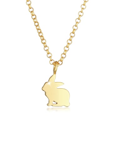 Elli Halskette 925 Sterling Silber Hase in Gold