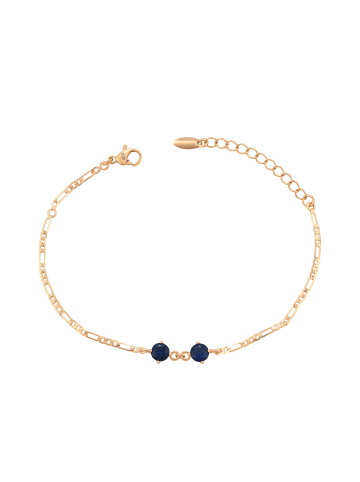 faina Women Chain Link Bracelet in Rose Gold Navy