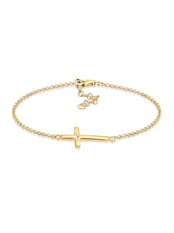 Elli Armband 925 Sterling Silber Kreuz in Gold