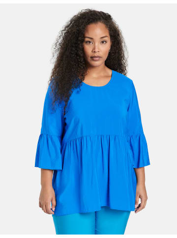 SAMOON Bluse 3/4 Arm in Digital Blue